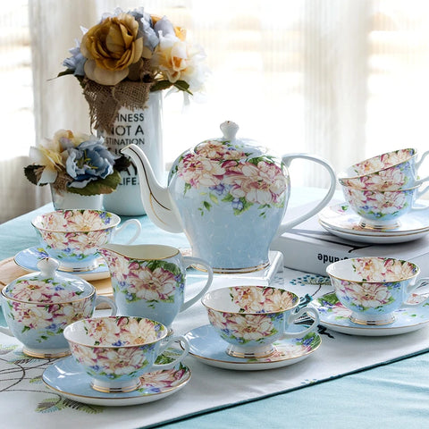 21 Piece Bone China Tea Set